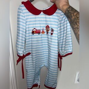Striped Blue and Red Kids One Piece